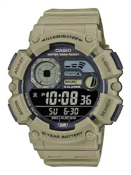 Casio - Digital Resin Strap Quartz WS-1500H-5BV 100M Men's Watch - Black
