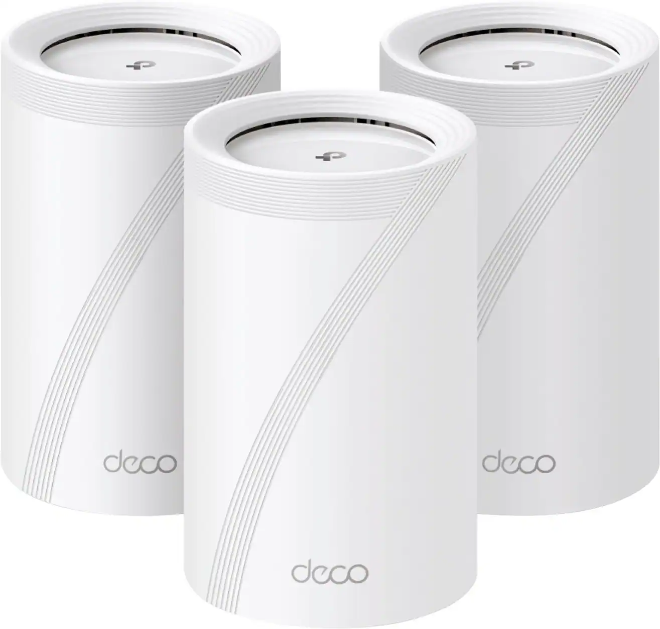 TP-Link - Deco BE68 Wi-Fi 7 BE14000 Whole Home Tri-Band Router Mesh with Ultra-Fast 10G Port and AI-Driven Roaming (3-pack) - White