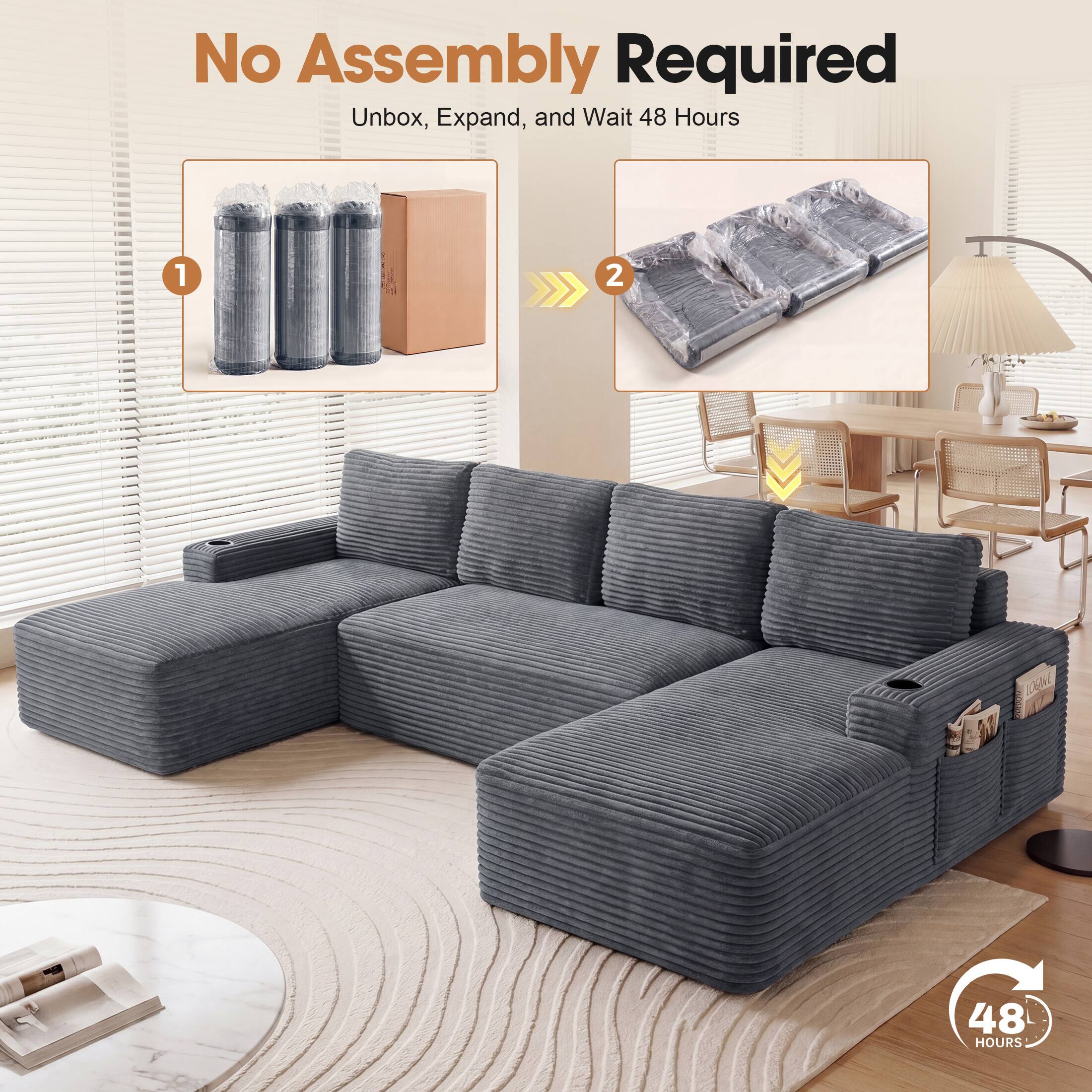 No Assembly Required  
Unbox, Expand, and Wait 48 Hours