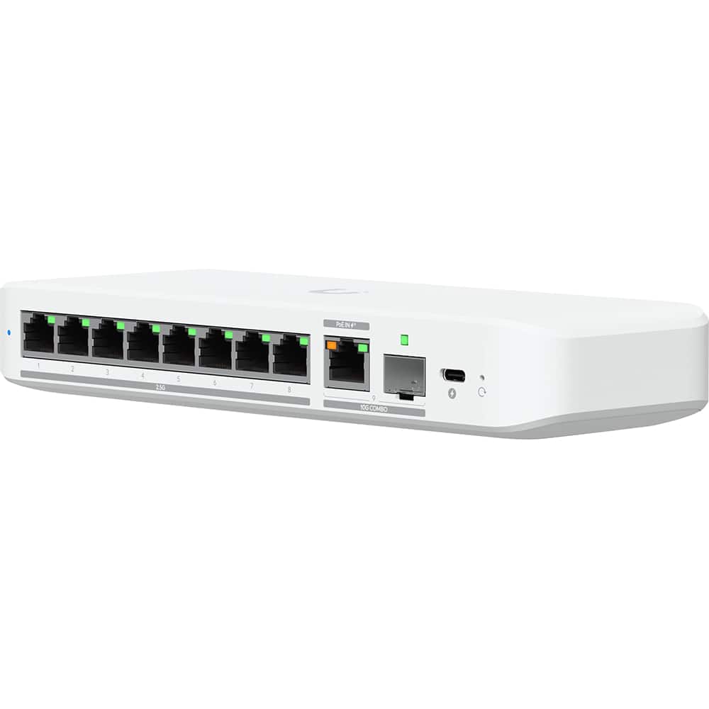 Ubiquiti - Flex 2.5G 8-Port Managed Network Switch USW-Flex-2.5G-8 - White
