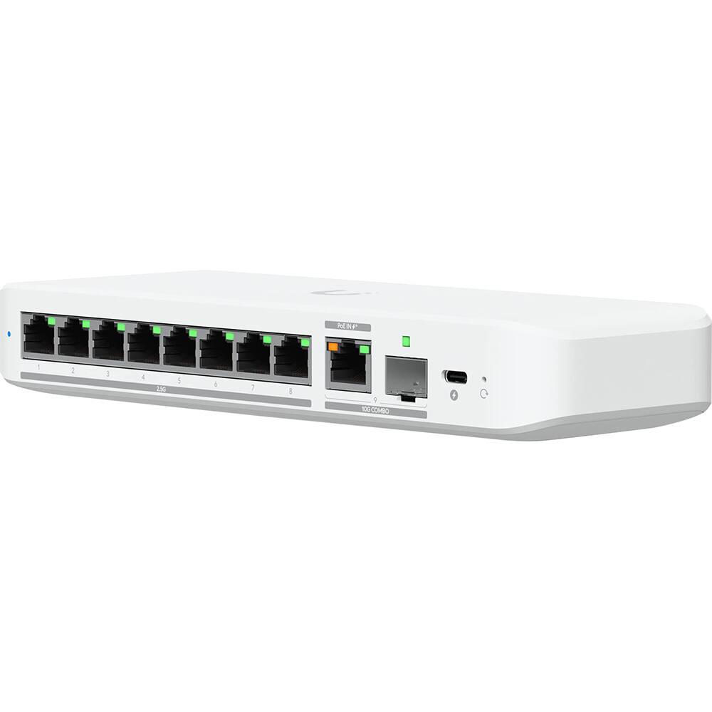 Ubiquiti - Flex 2.5G 8-Port Managed Network Switch USW-Flex-2.5G-8 - White