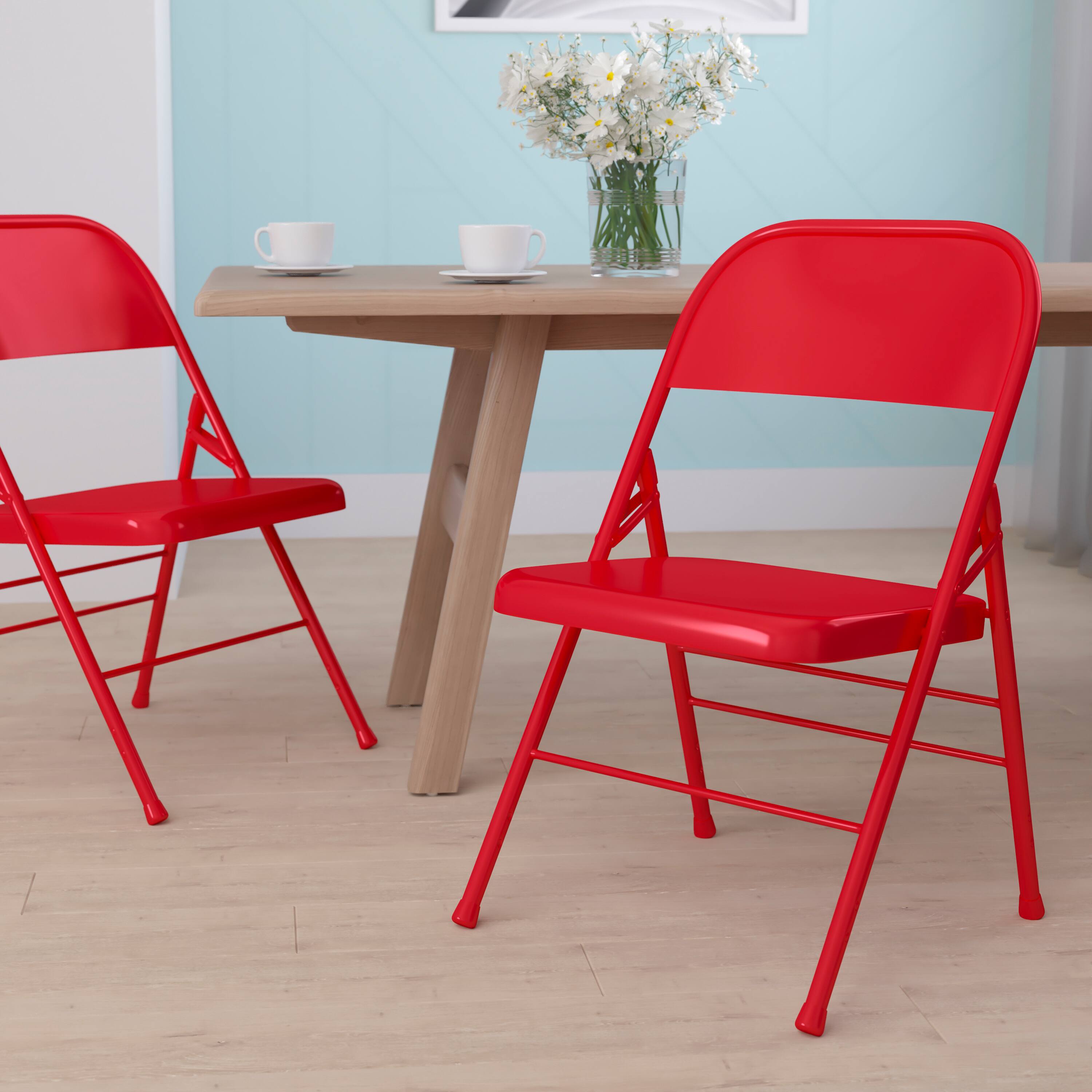 Alt View 12. Alamont Home - Hercules Folding Chair - Red.