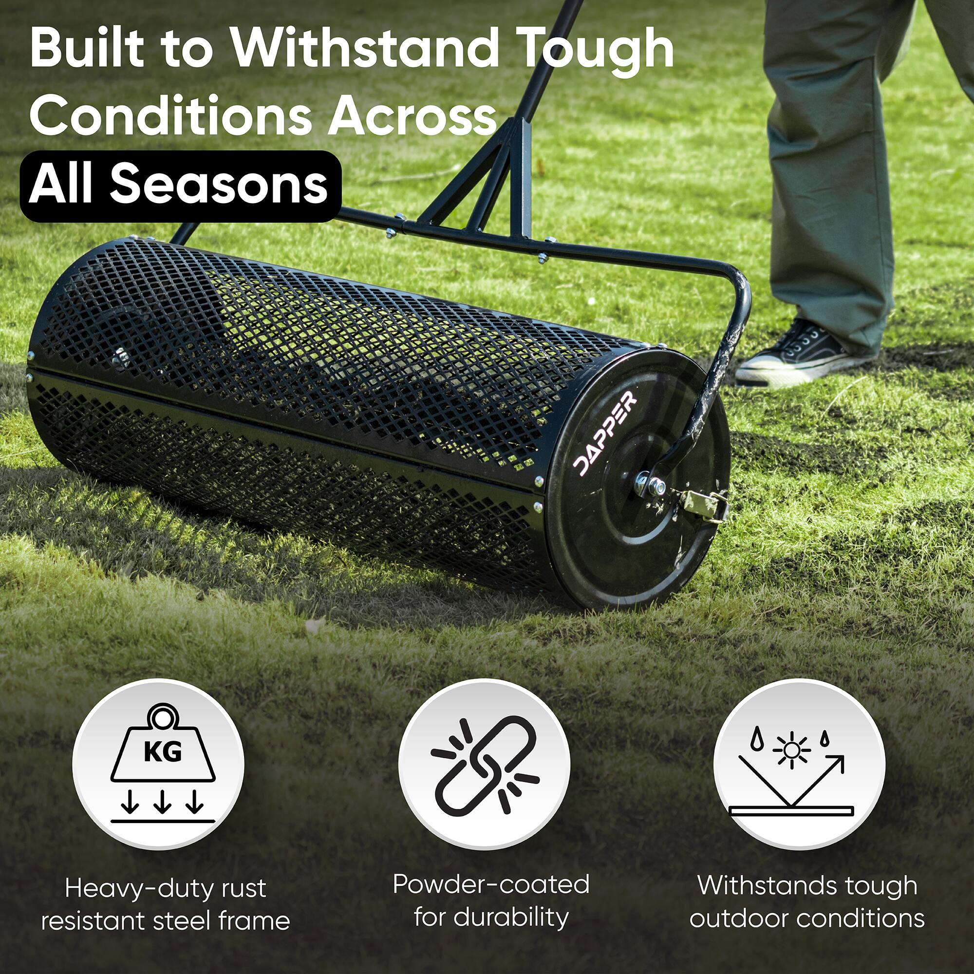 Built to Withstand Tough Conditions Across All Seasons

- Heavy-duty rust resistant steel frame
- Powder-coated for durability
- Withstands tough outdoor conditions