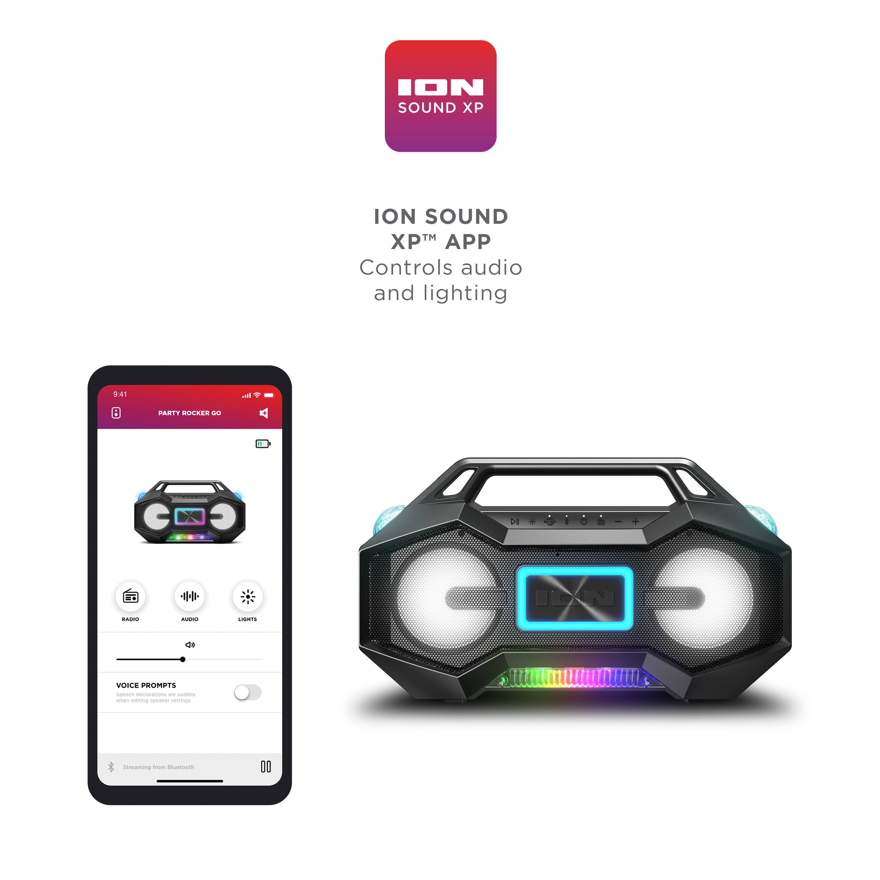 ION SOUND XP ION SOUND XT APP Controls audio and lighting.