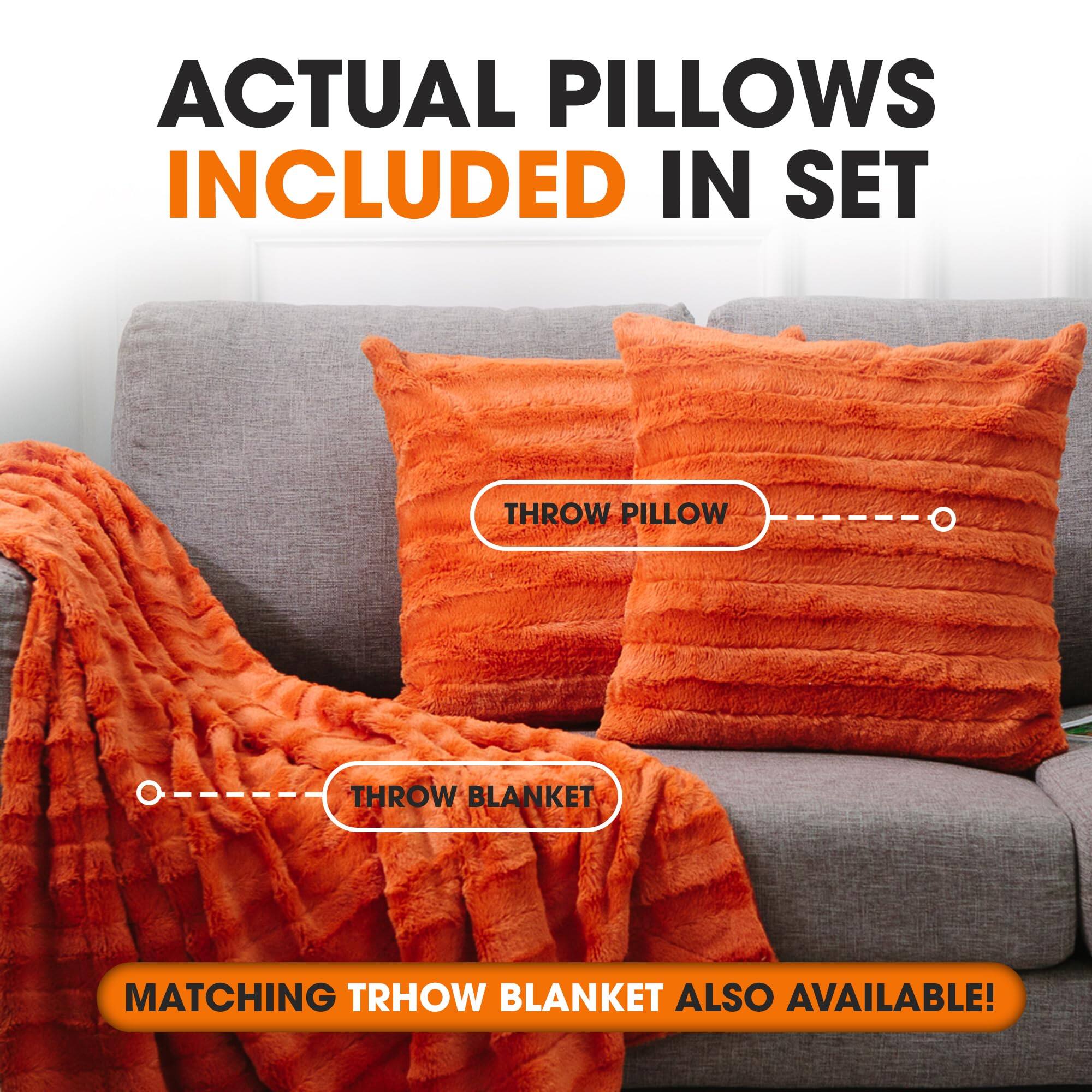 ACTUAL PILLOWS INCLUDED IN SET

THROW PILLOW

THROW BLANKET

MATCHING THROW BLANKET ALSO AVAILABLE!