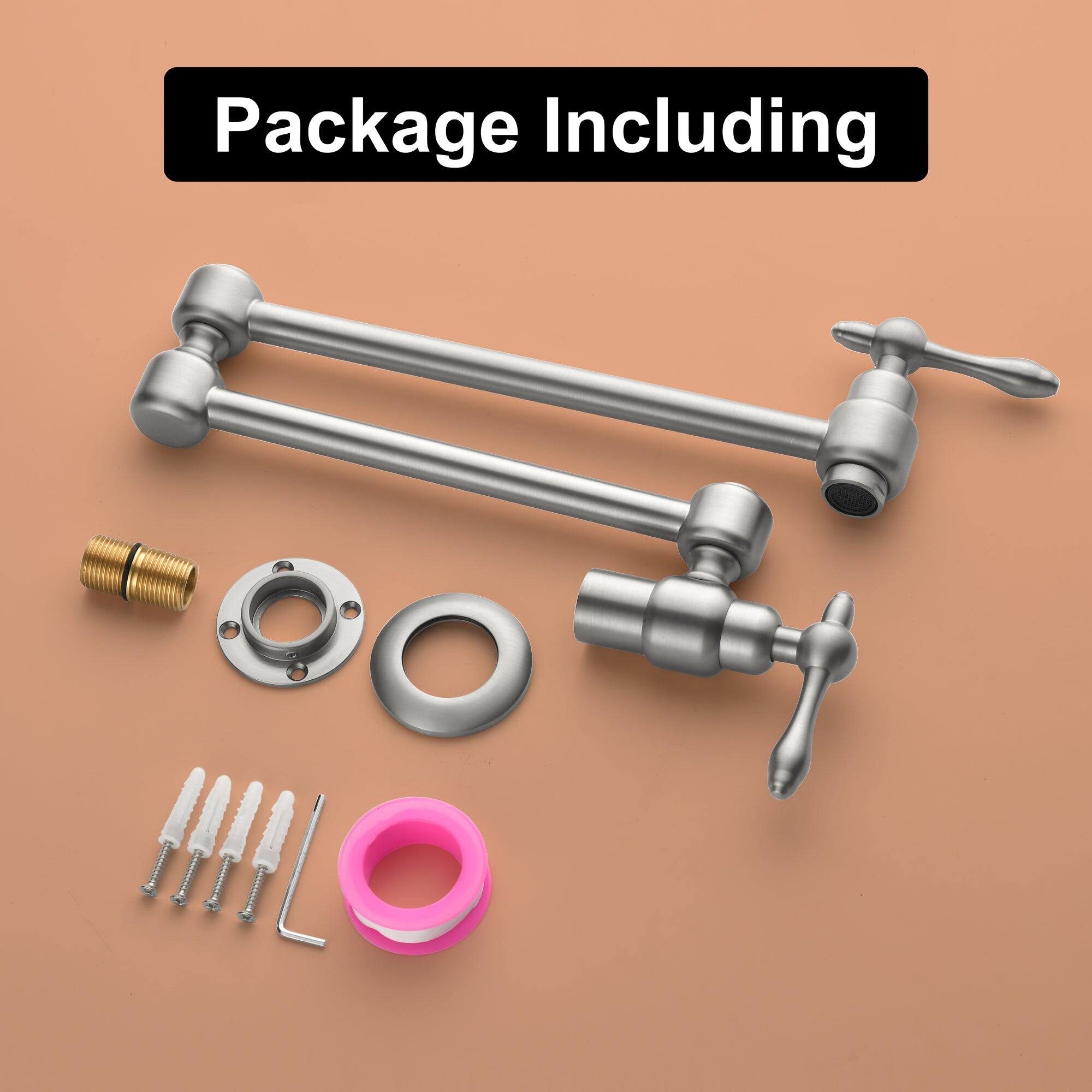 Package Including

- 1 x Adjustable Handle
- 1 x Mounting Bracket
- 1 x Screw
- 1 x Washer
- 1 x Nut
- 4 x Small Screws
- 1 x Pink Rubber Ring