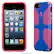 Front. Speck - CandyShell Grip for Apple® iPhone® SE, 5s and 5 - Harbor Blue/Coral Pink.