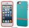 Speck - CandyShell Flip Case for Apple® iPhone® SE, 5s and 5 - Pool Blue/Dark Blue/Wild Salmon Pink-Front_Standard