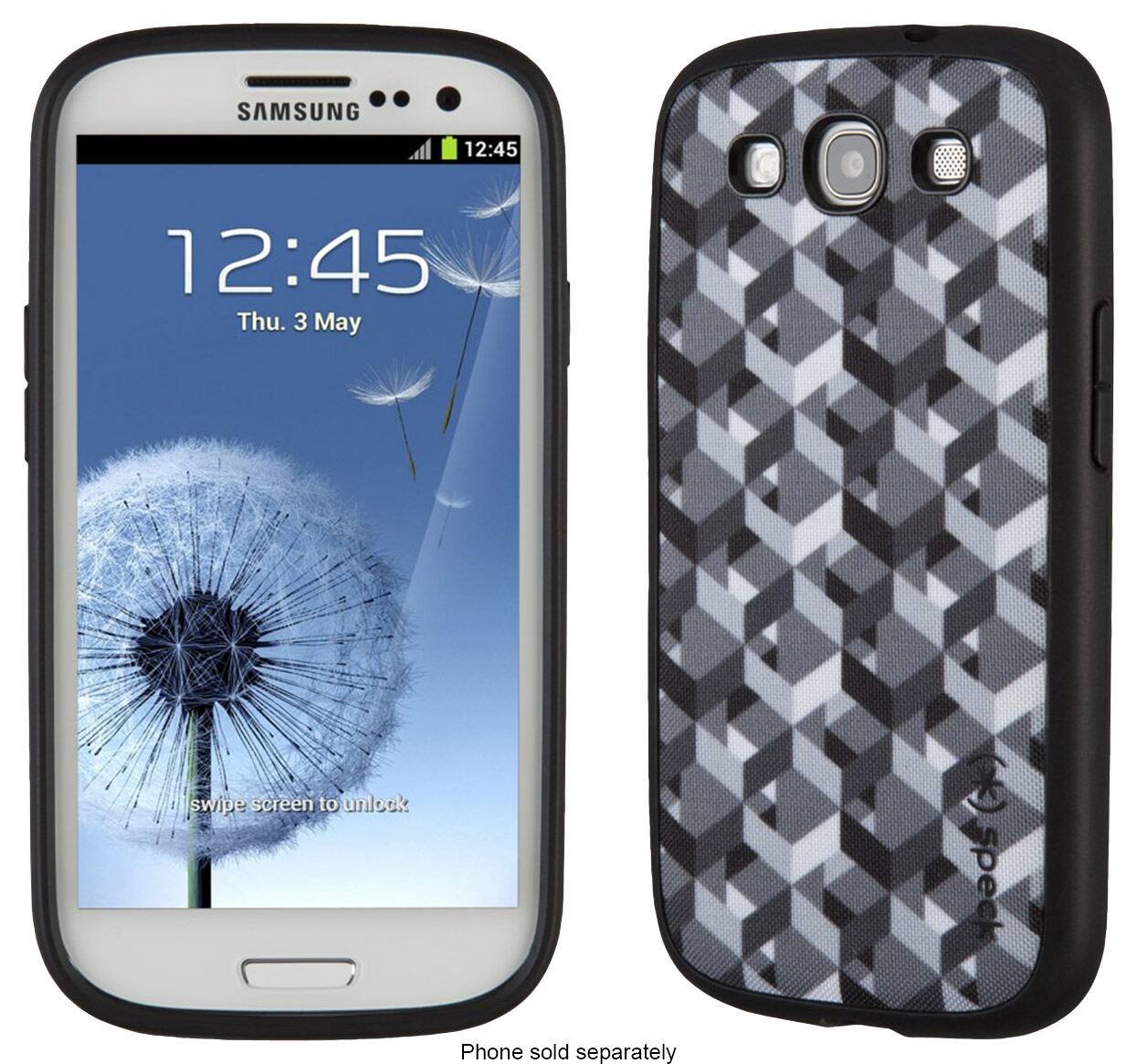 Front. Speck - FabShell Case for Samsung Galaxy S III Cell Phones - ZikkyZak Gray.