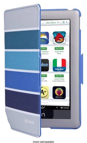 Front Standard. Speck - FitFolio Case for NOOK and NOOKcolor - ColorBar Arctic Blue.