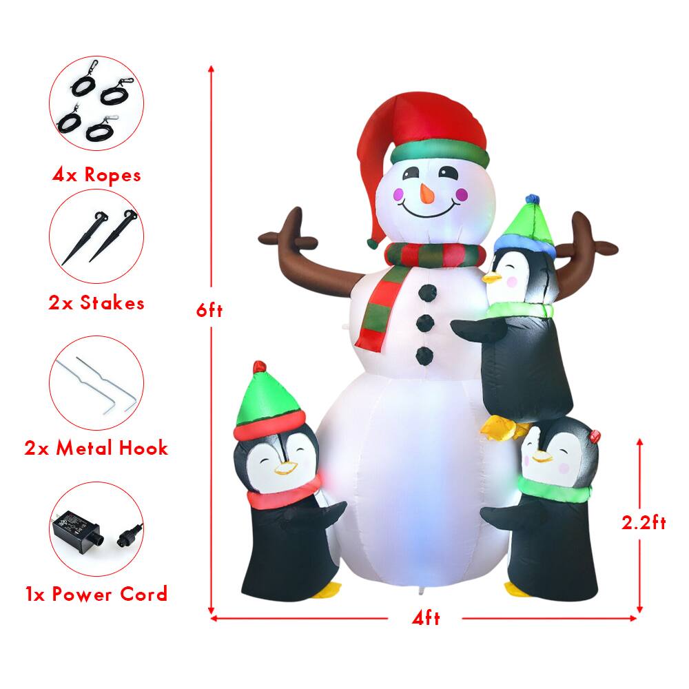 4x Ropes  
2x Stakes  
2x Metal Hook  
1x Power Cord  

6ft  
4ft  
2.2ft