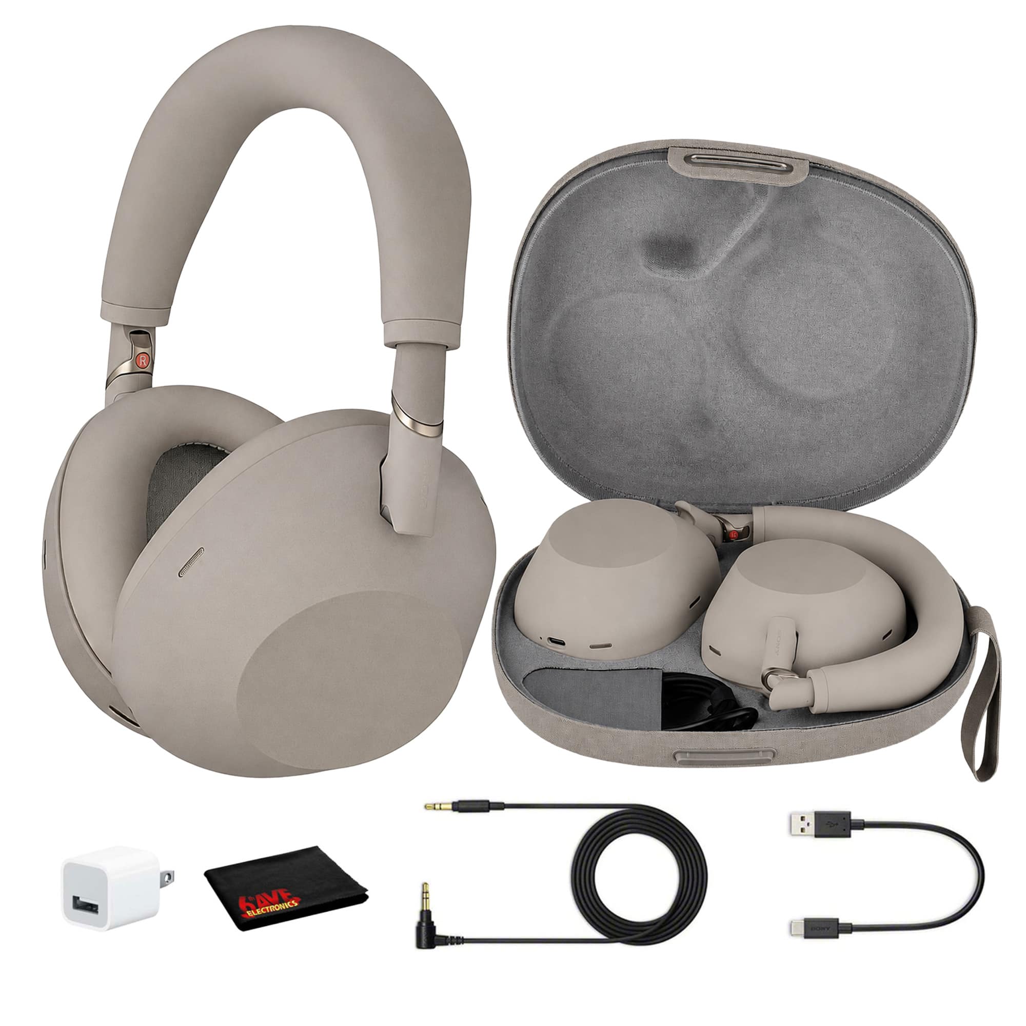 Sony - WH-1000XM6 Audífonos Inalámbricos de Diadema con Cancelación de Ruido (Arena) - Paquete