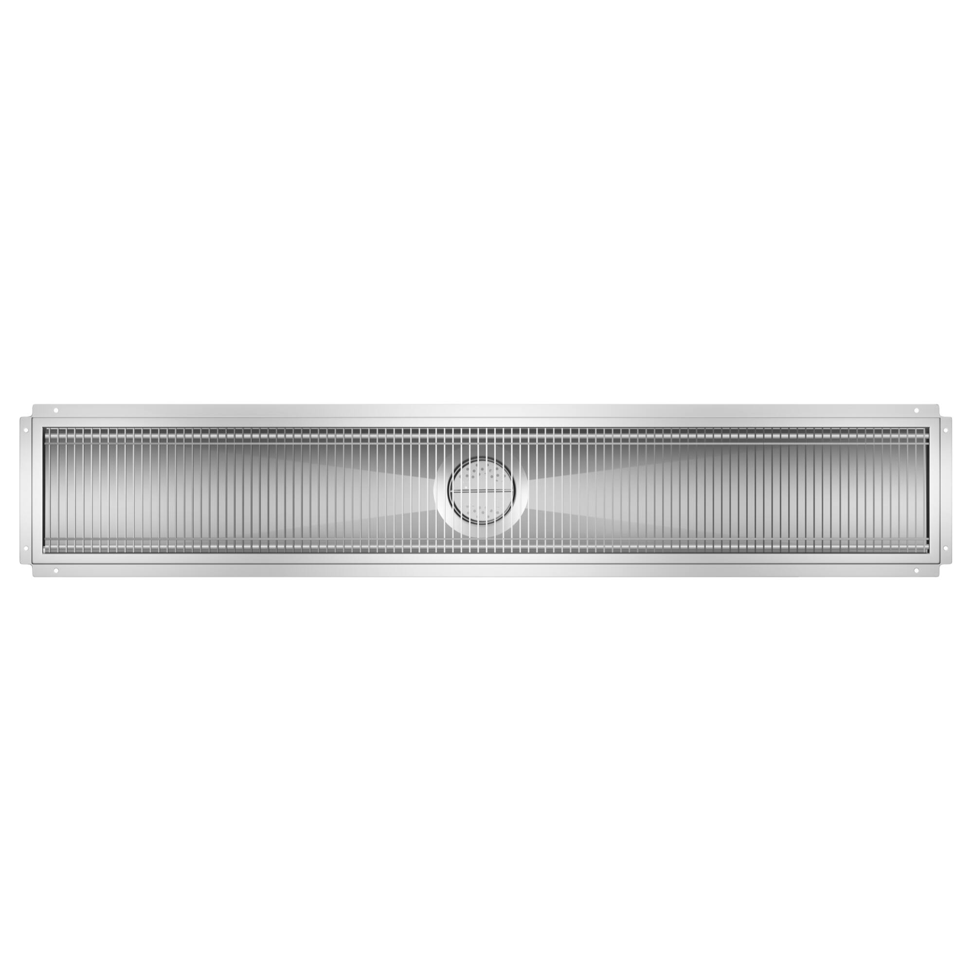 Alt View 1. Koolmore - 12" x 72" Stainless Steel Floor Trough Drain, 14-Gauge with Subway-Style Grating & Removable Drain Basket, NSF Listed - Stainless-Steel.