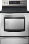 Front Zoom. Samsung - 30" Self-Cleaning Freestanding Double Oven Electric Convection Range - Stainless steel.