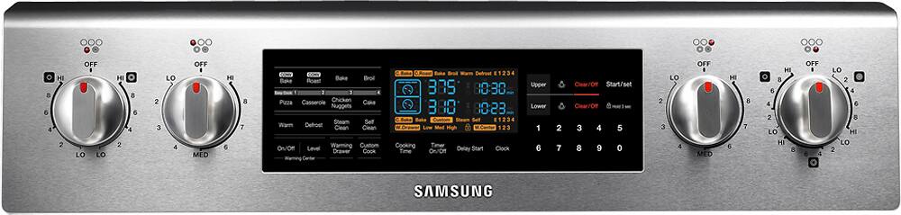 Alt View 12. Samsung - 30" Self-Cleaning Freestanding Double Oven Electric Convection Range - Stainless steel.