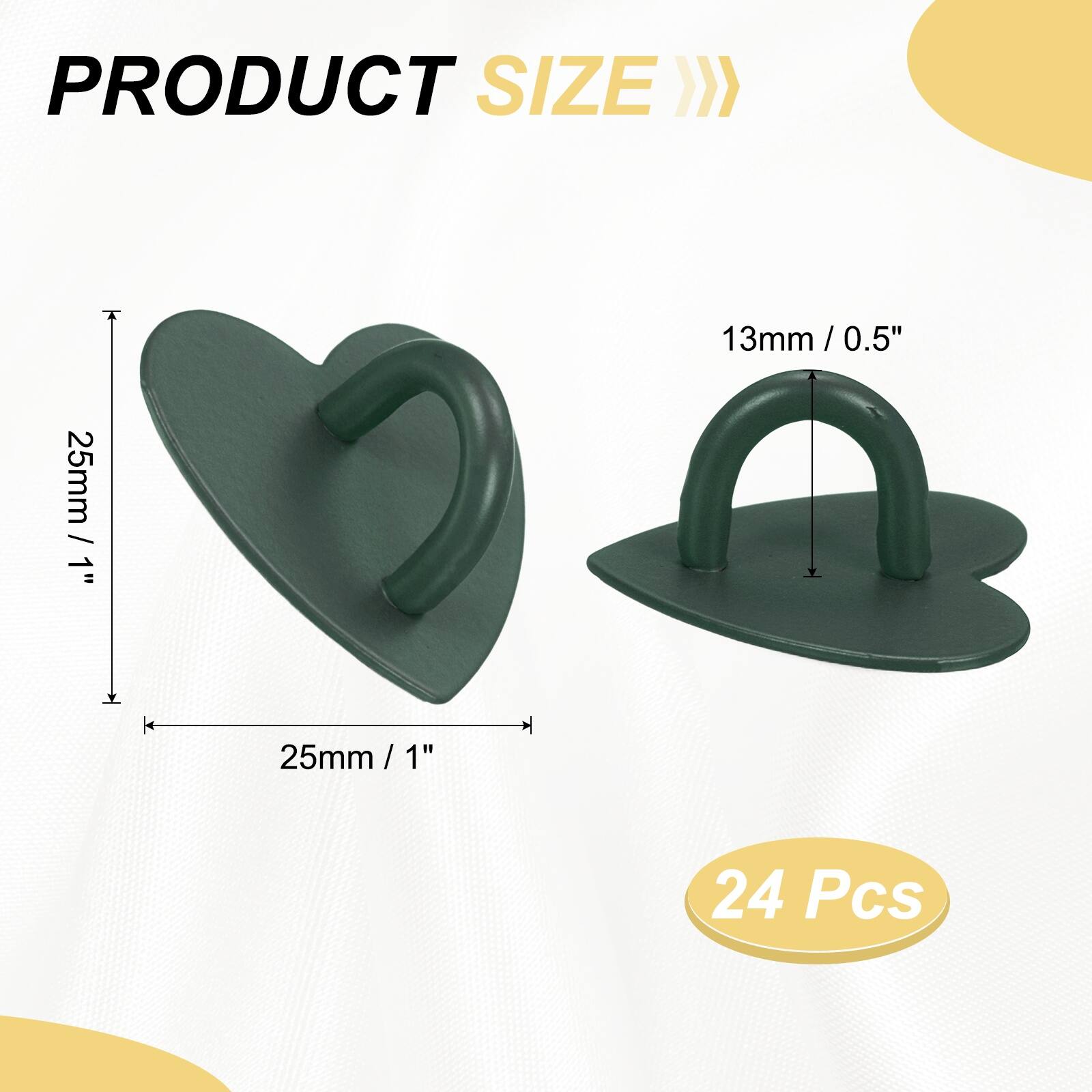 PRODUCT SIZE

13mm / 0.5"  
25mm / 1"  
25mm / 1"  
24 Pcs