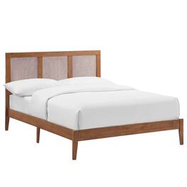 Modway - Sirocco Rattan and Wood Full Platform Bed - Brown