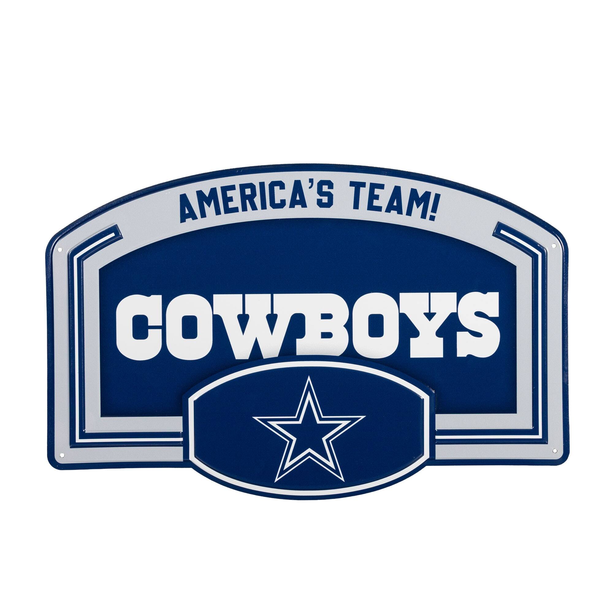 Dallas Cowboys 11" x 17" Embossed USA Steel Buckle Wall Sign