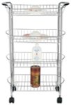 Angle Zoom. Better Chef - 4-Tier Storage Cart - Silver.