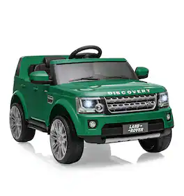 GARVEE - 12V Licensed Land Rover Ride On Truck for Kids, Electric Car w/Remote Control, 3 Speeds, LED Lights & Bluetooth Music - Green