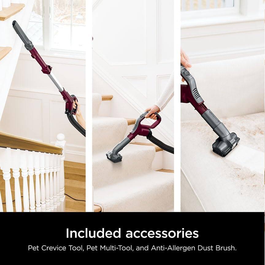 Included accessories: Pet Crevice Tool, Pet Multi-Tool, and Anti-Allergen Dust Brush.
