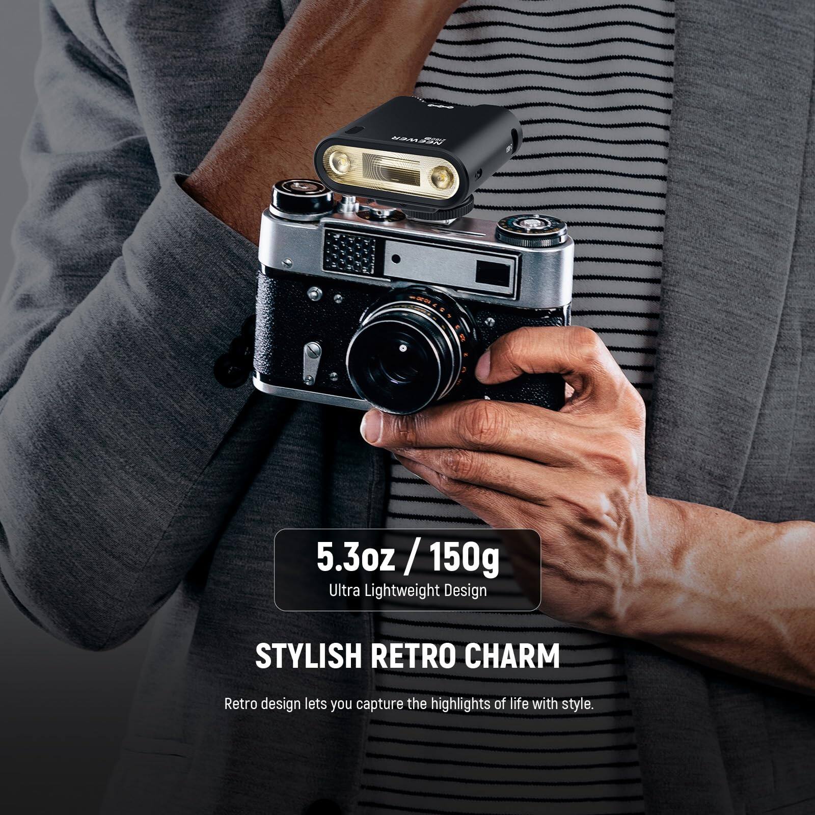 REEMCH AE 755  
5.3oz / 150g  
Ultra Lightweight Design  

STYLISH RETRO CHARM  
Retro design lets you capture the highlights of life with style.