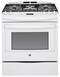 GE - 5.6 Cu. Ft. Self-Cleaning Slide-In Gas Convection Range - White-Front_Standard