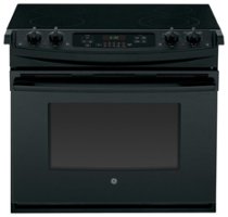 GE - 4.4 Cu. Ft. Self-Cleaning Drop-In Electric Range - Black - Front_Zoom