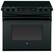 Front. GE - 4.4 Cu. Ft. Self-Cleaning Drop-In Electric Range - Black.