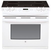 GE - 4.4 Cu. Ft. Self-Cleaning Drop-In Electric Range - White - Front_Zoom