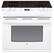 Front. GE - 4.4 Cu. Ft. Self-Cleaning Drop-In Electric Range - White.