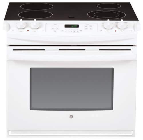 GE 4.4 Cu. Ft. Self Cleaning Drop In Electric Range White JD630DFWW Best Buy