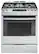 Front. GE - 5.6 Cu. Ft. Self-Cleaning Slide-In Gas Convection Range - Stainless steel.