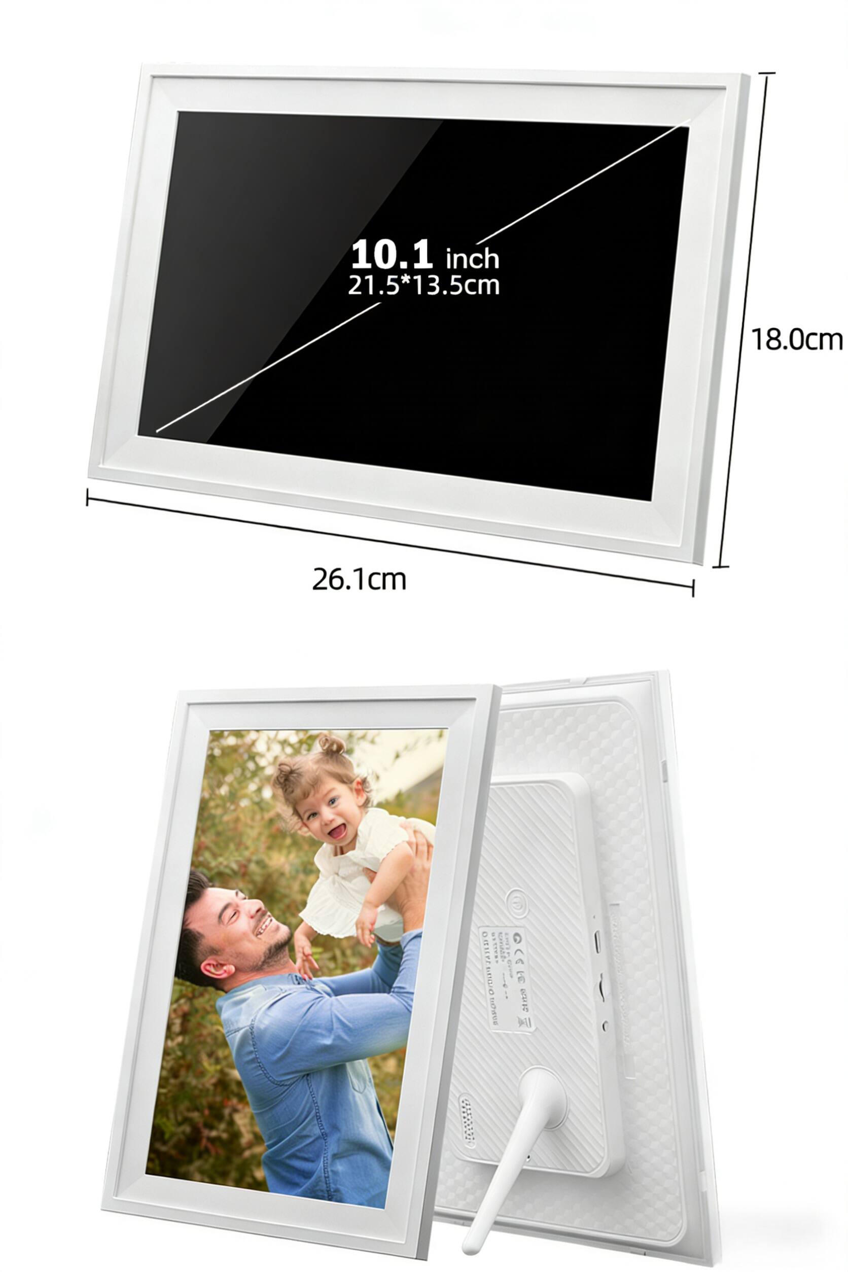 10.1 inch  
21.5*13.5cm  
18.0cm  
26.1cm