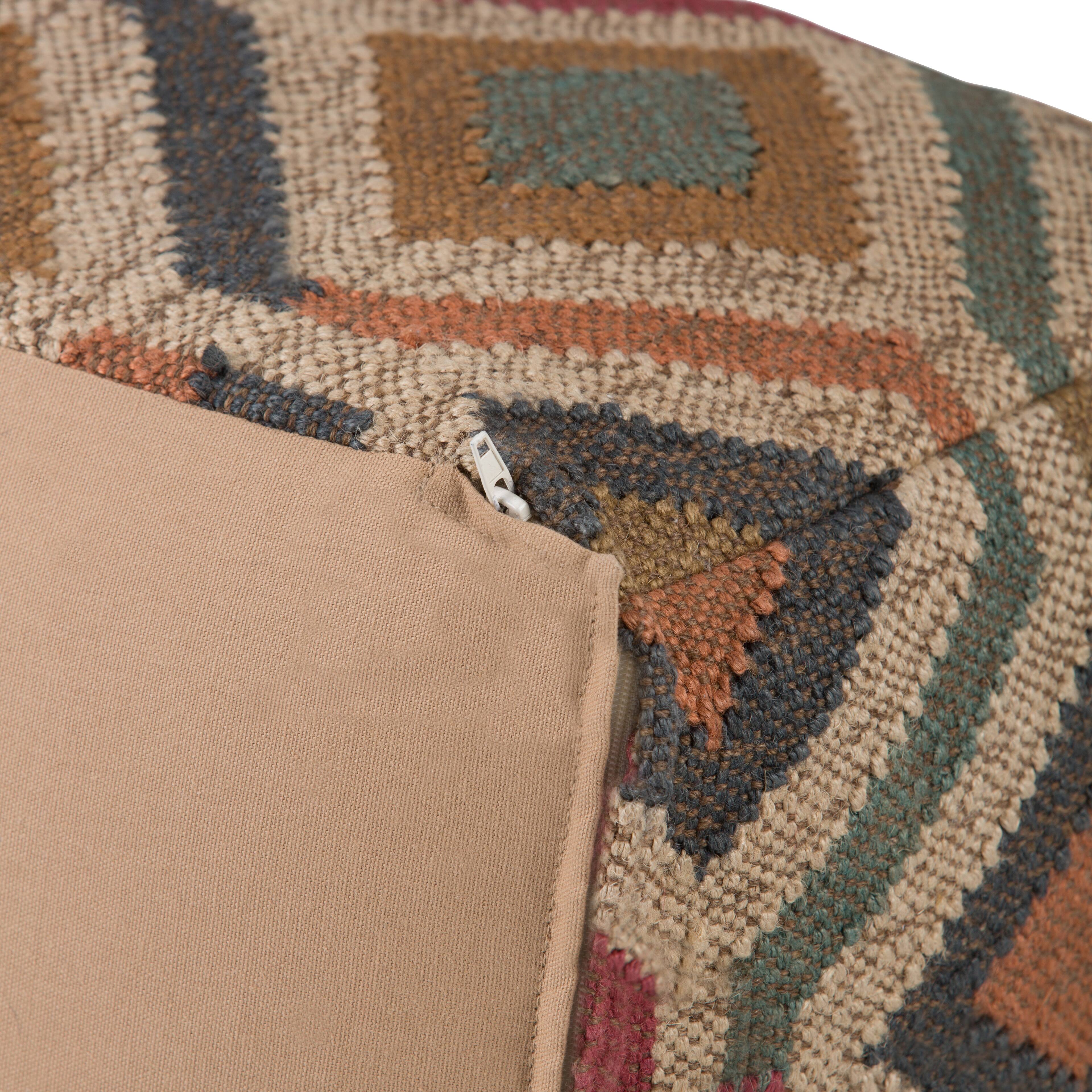 Alt View 12. Simpli Home - Johanna Square Pouf - Kilim Patterned.