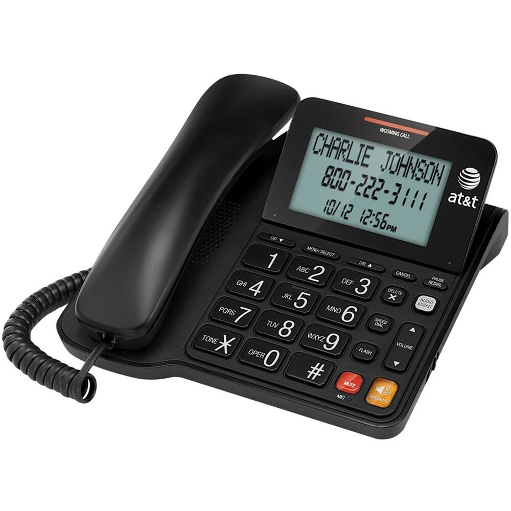 Alt View 11. AT&T - 2940 Corded Phone with Caller ID/Call Waiting - Black.