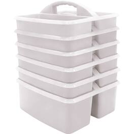 Teacher Created Resources - White Plastic Storage Caddy, Pack of 6