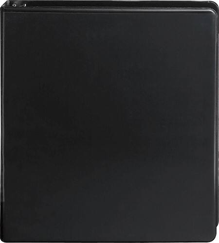 Front Standard. Tops - 1" Round Ring Binder - Black.