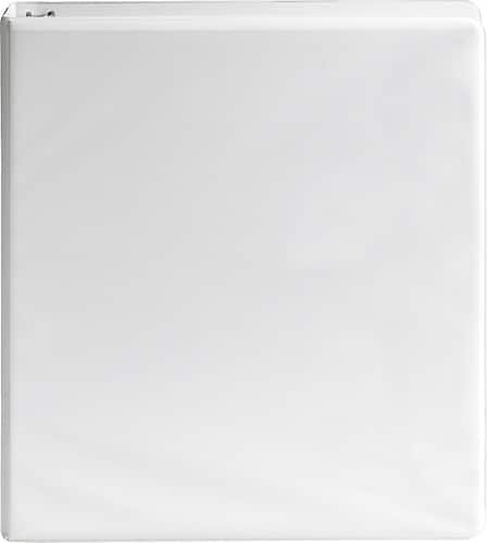 Front Standard. Tops - 1" Round Ring Binder - White.