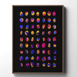 HOMLUX - 1 Piece Framed Abstract Canvas Wall Art Background Colorful Circle Wall Decor Decorative Canvas Print 24 in. x 18 in - Multi-Colored