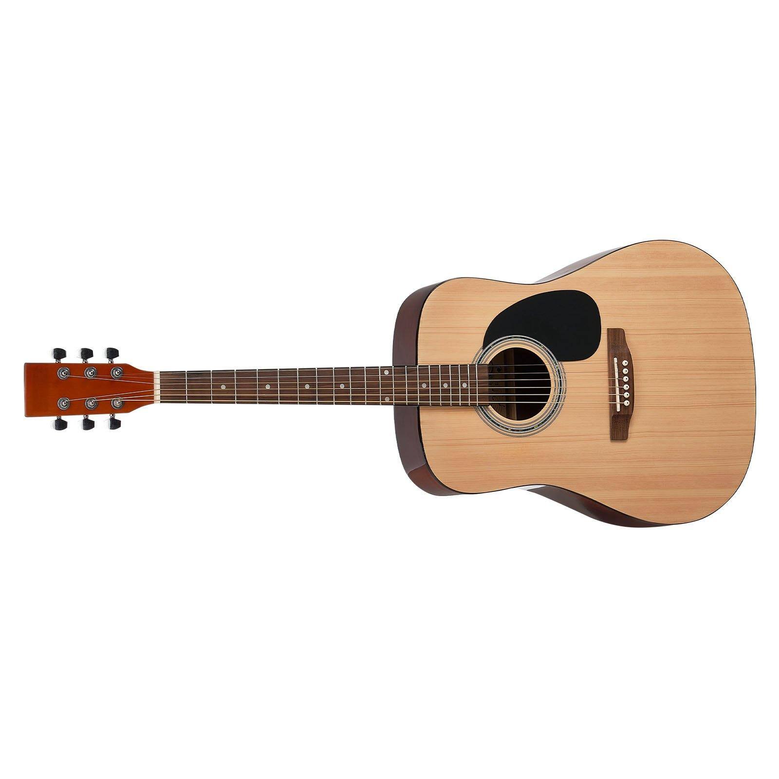 Alt View 9. Glintex - 41" Dreadnought Acoustic Guitar, Solid Spruce Top, 6-String, Beginner Set with Gig Bag, Tuner, Capo, Strap, Picks - Natural.
