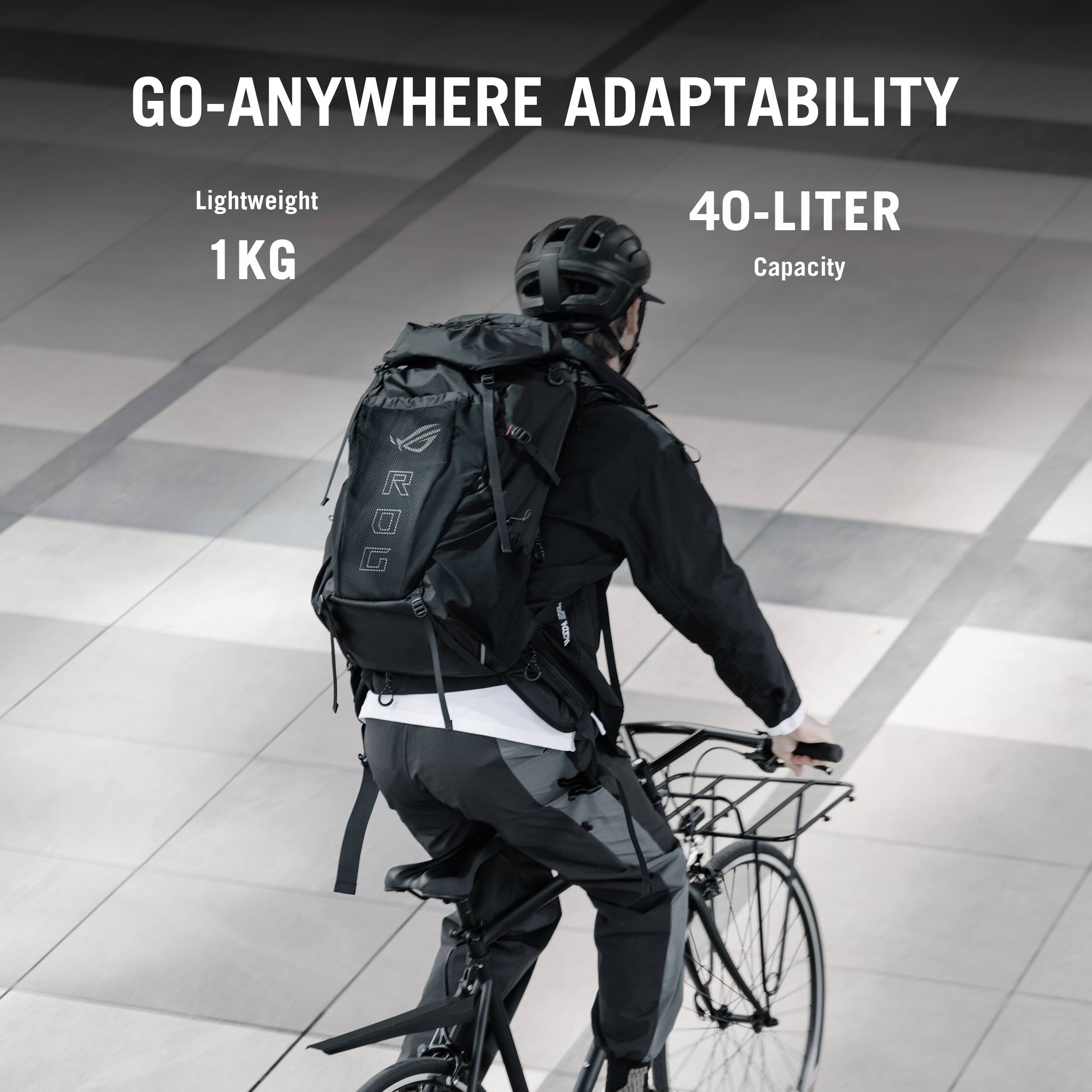 GO-ANYWHERE ADAPTABILITY Lightweight 1KG 40-LITER Capacity