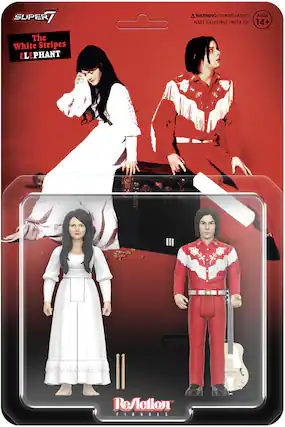SUPER 7
The White Stripes ELEPHANT
WARNING: CHOKING HAZARD
ADULT COLLECTIBLE - NOT A TOY
AGES 14+
ReAction FIGURES