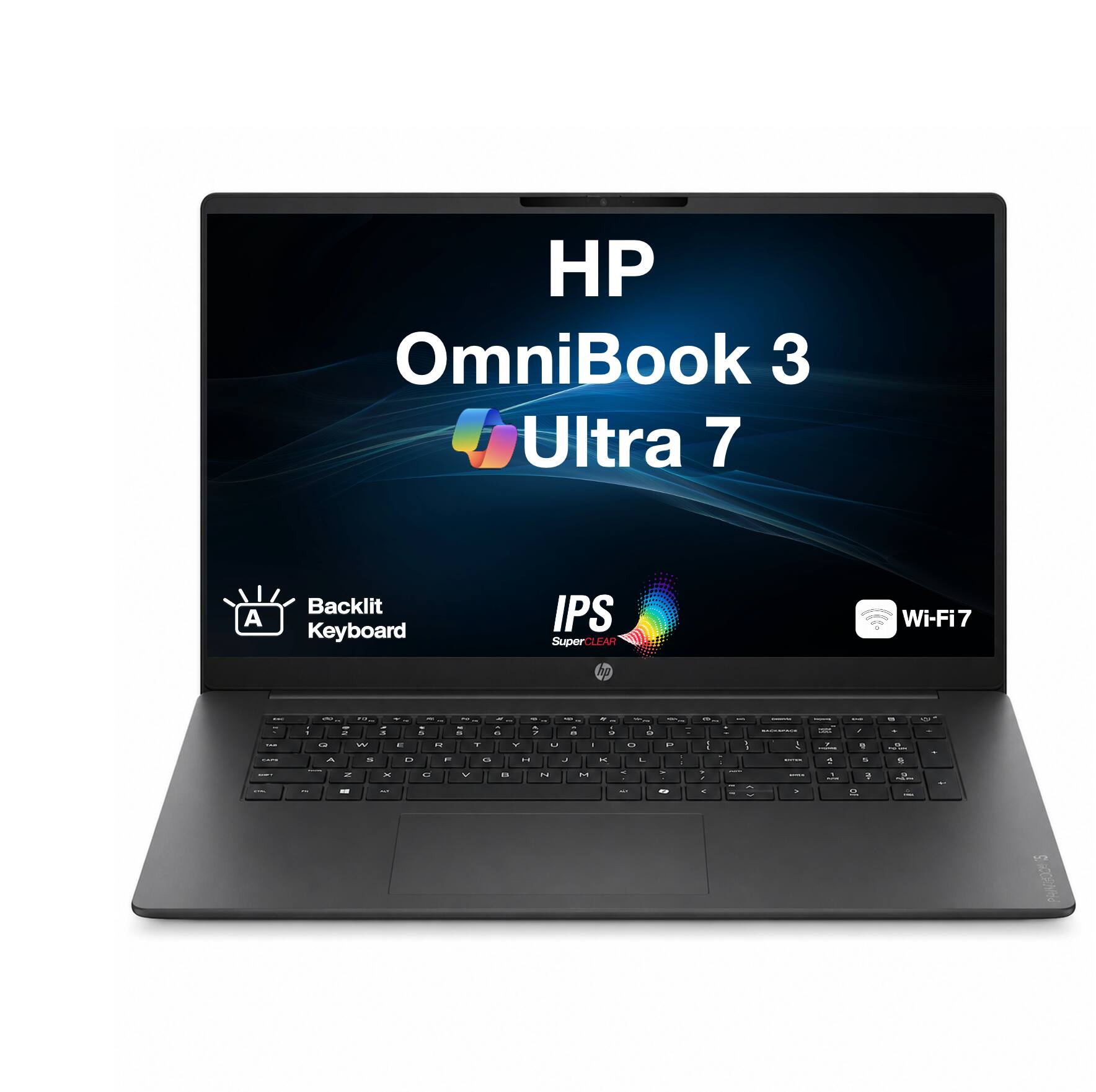 HP OmniBook 3 Ultra 7

- Backlit Keyboard
- IPS SuperCLEAR
- Wi-Fi 7