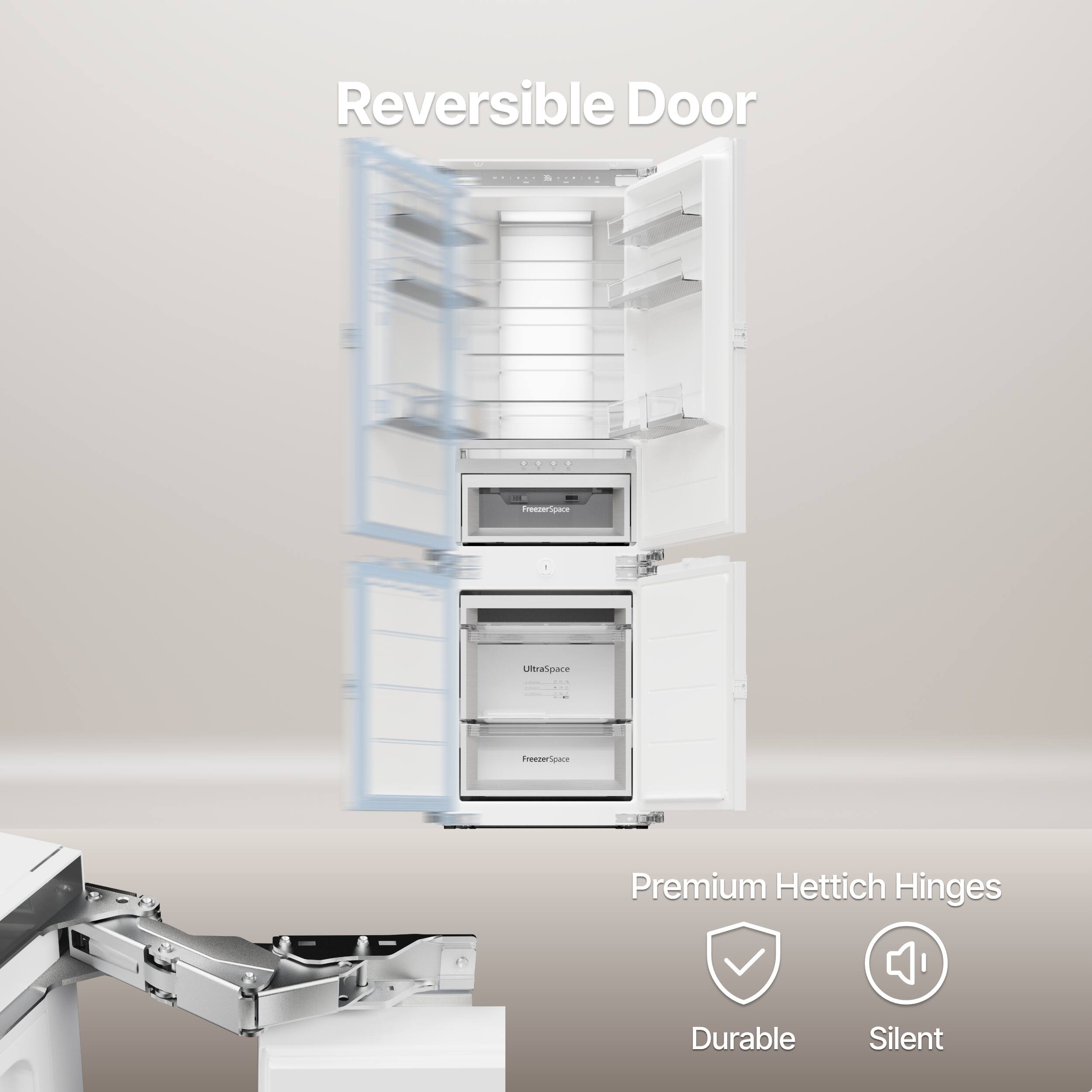 Reversible Door

FreeneerSpace Ultralipace Frenneowa Premium Hettich Hinges

Durable Silent