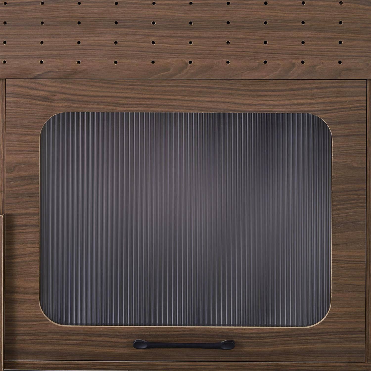 Alt View 1. Pefilos - 35" Multi-Purpose Cat Litter Box Enclosure with Storage, Modern Walnut Multi-Functional Cat House for Indoor Cats.