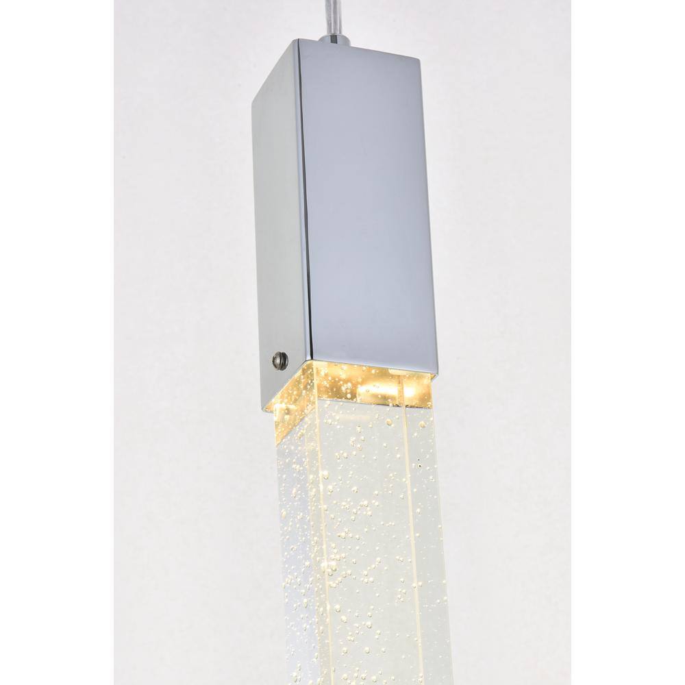 Alt View 3. Elegant Lighting - Weston 5 lights pendant in chrome - Chrome.