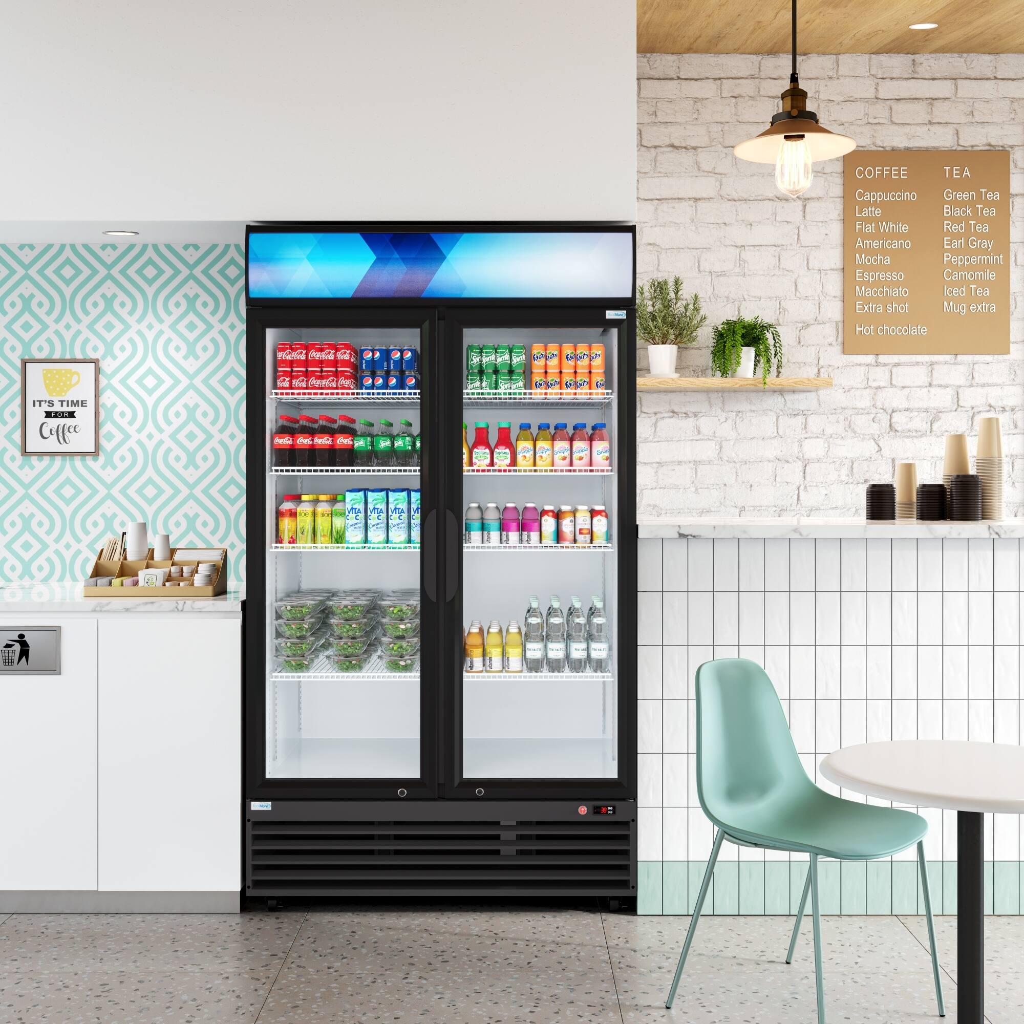 COFFEE  
Cappuccino  
Latte  
Flat White  
Americano  
Mocha  
Espresso  
Macchiato  
Hot chocolate  

TEA  
Green Tea  
Black Tea  
Red Tea  
Earl Gray  
Peppermint  
Camomile  
Iced Tea  
Extra shot  
Mug extra  

IT'S TIME  
Coffee  

COFFEE  
Cappuccino  
Latte  
Flat White  
Americano  
Mocha  
Espresso  
Macchiato  
Hot chocolate  

TEA  
Green Tea  
Black Tea  
Red Tea  
Earl Gray  
Peppermint  
Camomile  
Iced Tea  
Extra shot  
Mug extra