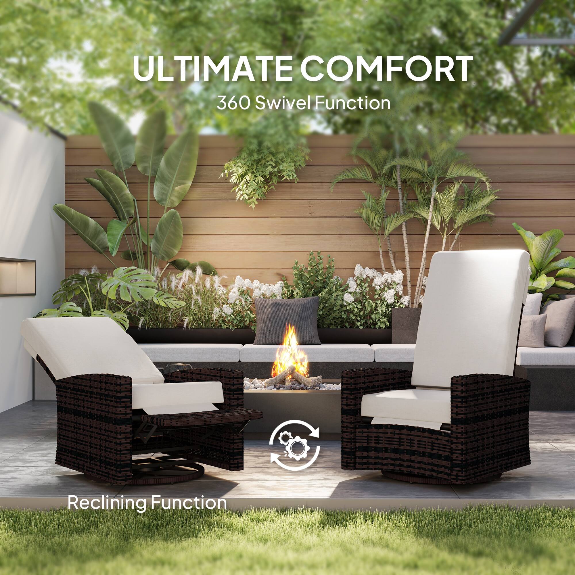 ULTIMATE COMFORT  
360 Swivel Function  
Reclining Function