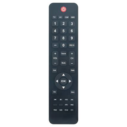 TV AV COMP HDMI/PC 1 2 3 4 5 6 7 8 9 0 PRE CH + Source + VOL CH | Mute - Exit Display OK FAV Menu 4 >I DM WTS Wide Picture Audio CH-List CC